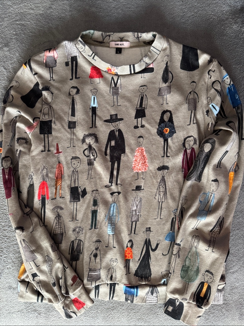 The Kit Graphic Crewneck Sweater with Multi-Color Figures
